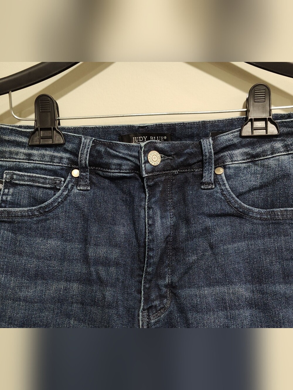Judy Blue Straight Leg Blue Jeans Women’s 9/29 Dark Wash High Rise - JB88861 DK - Picture 3 of 13